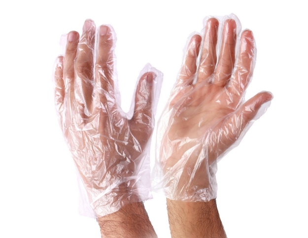 Disposable High Density Polyethylene HDPE Clear Plastic Gloves