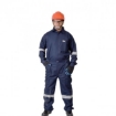 Breathable Cotton Navy Blue Fire Retardant Suit Work Safety Firemen Uniform Coveralls