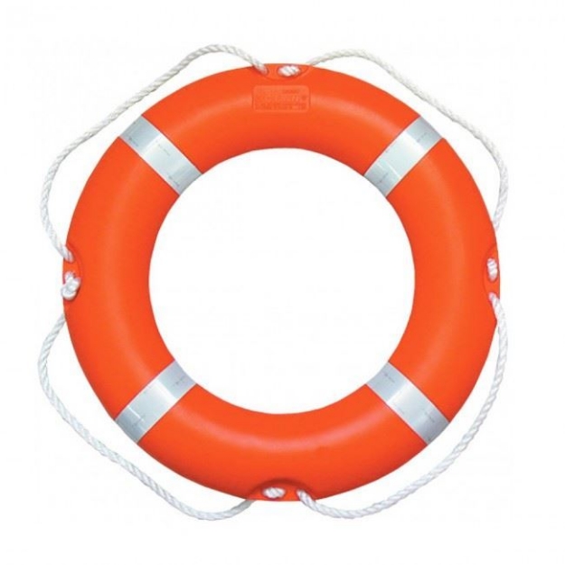 Marine PU Foam Lifering with Grab Rope and Reflective Tape Water Rescue Safety Ring