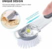 Push Button Dishwashing Brush Cleaner