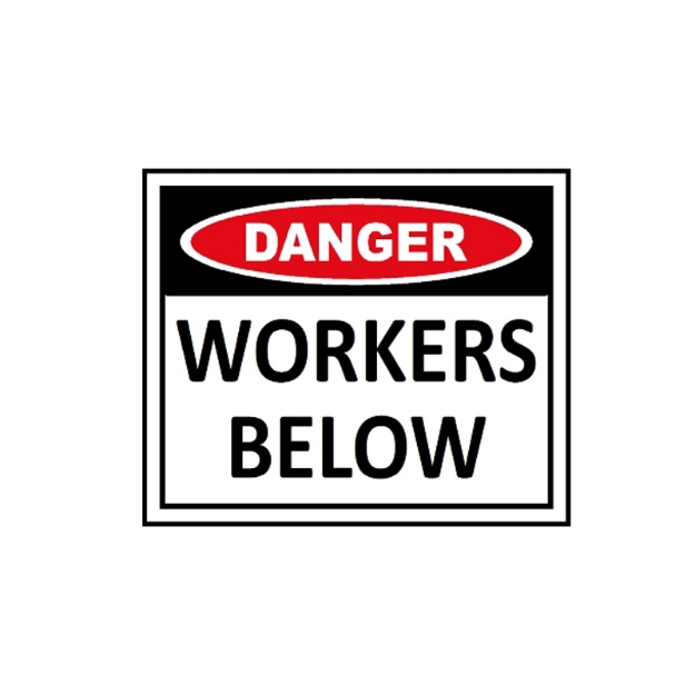 Picture of CS-905 Danger workers below sign