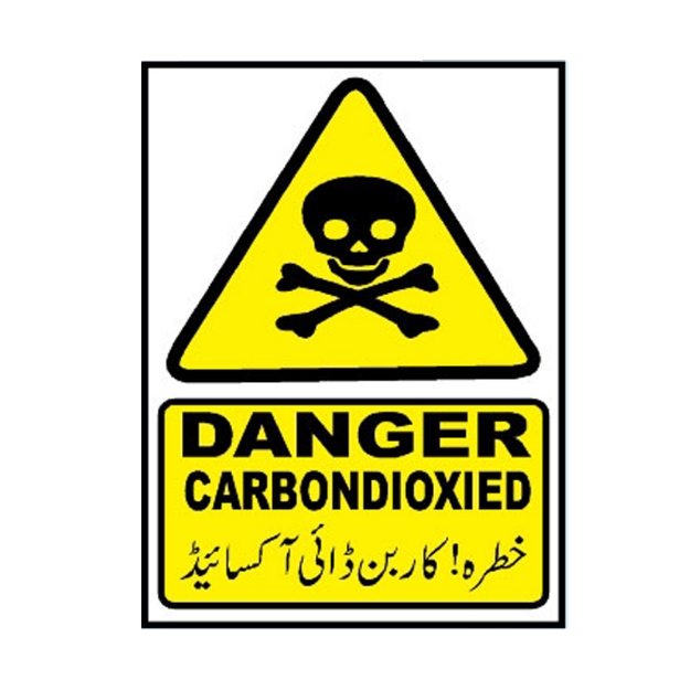 MW-540 Danger Carbon Dioxide Sign