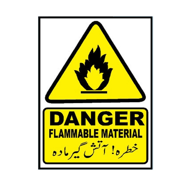 MW-527 Danger Flammable Material Sign