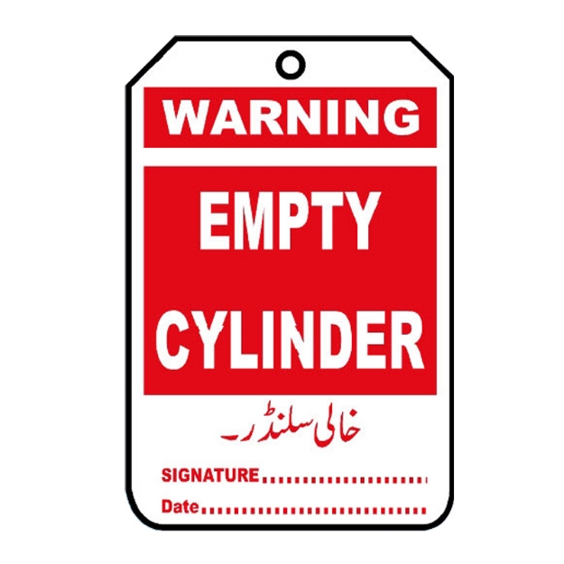 Picture of NT-1118 Warning Empty Cylinder Tag