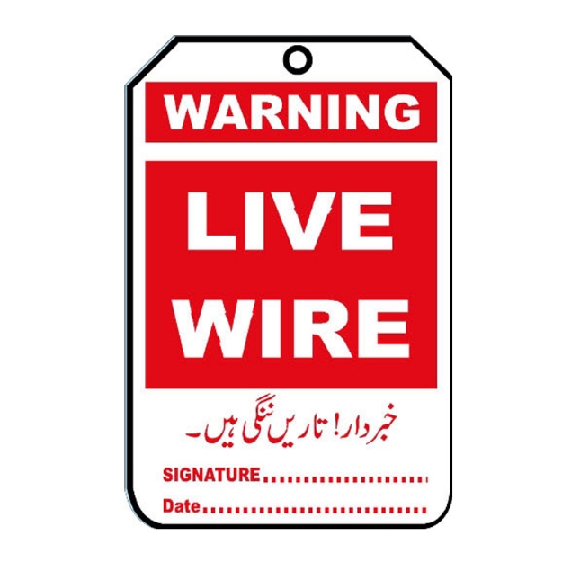 Picture of NT-1108 Warning Live Wire Tag
