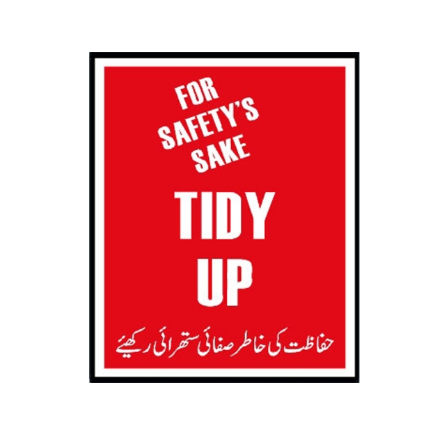 Picture of MIP-1016 For Safety Sake Tidy Up Sign