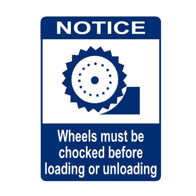 Picture of MPS-770 Notice Wheels Must Be Chocked Before Loading And Unloading Sign