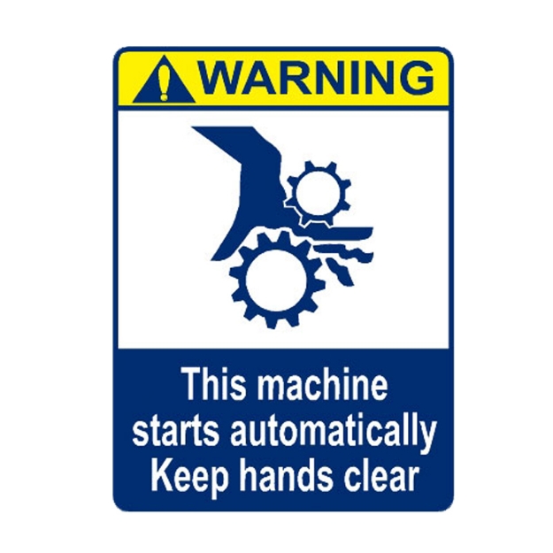 Picture of MPS-772 Warning This Machine Starts Automatically Sign