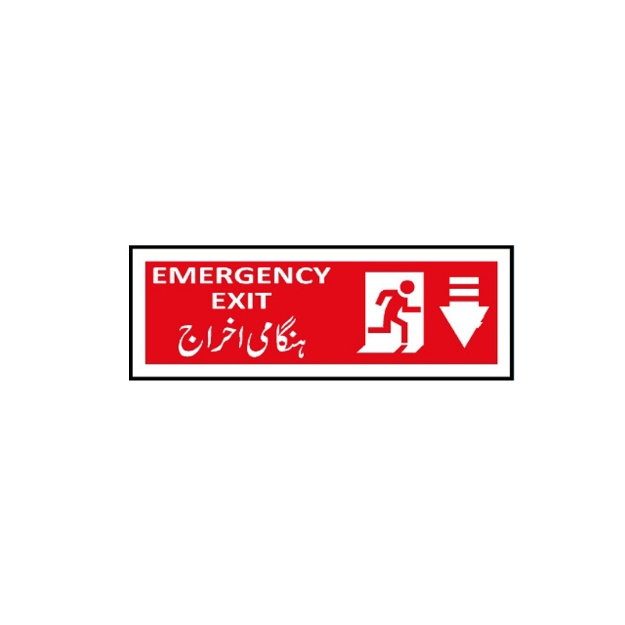 Picture of ME-104 Emergency Exit Sign (arrow down)