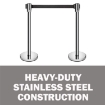 Retractable Queue Pole Crowd Control Barrier Stainless Steel Stanchion with Belt