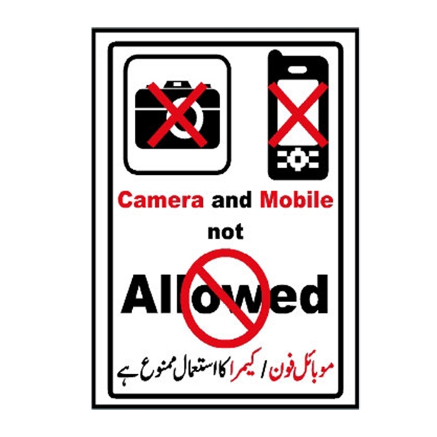 MP-405 Camera And Mobile Not Allowed Sign