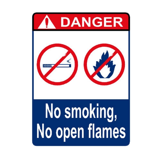 Picture of MPS-768 Danger No Smoking No Open Flames Sign