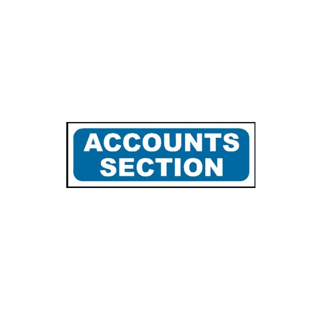 Picture of MTS-03 Accounts Section Sign