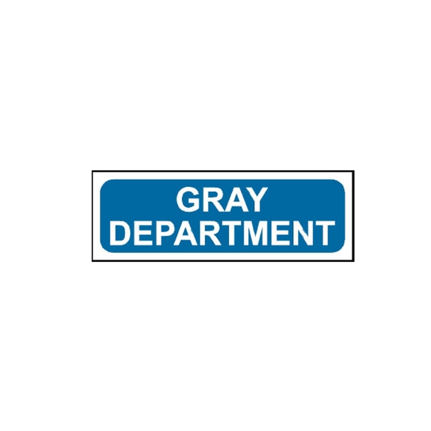 Picture of MTS-58 Gray Department Sign
