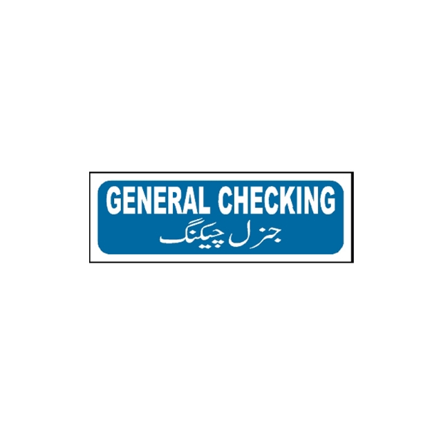 Picture of MTS-113 General Checking Sign