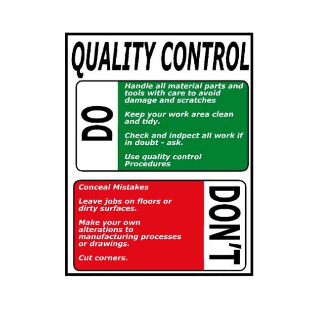 Picture of MQCP-221 Quality Control Do And Don'ts Sign