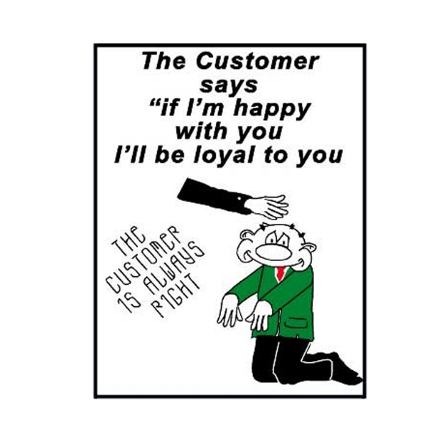 Picture of MQCP-211 The Customer Says If I'm Happy With You I Be Loyal To You Sign