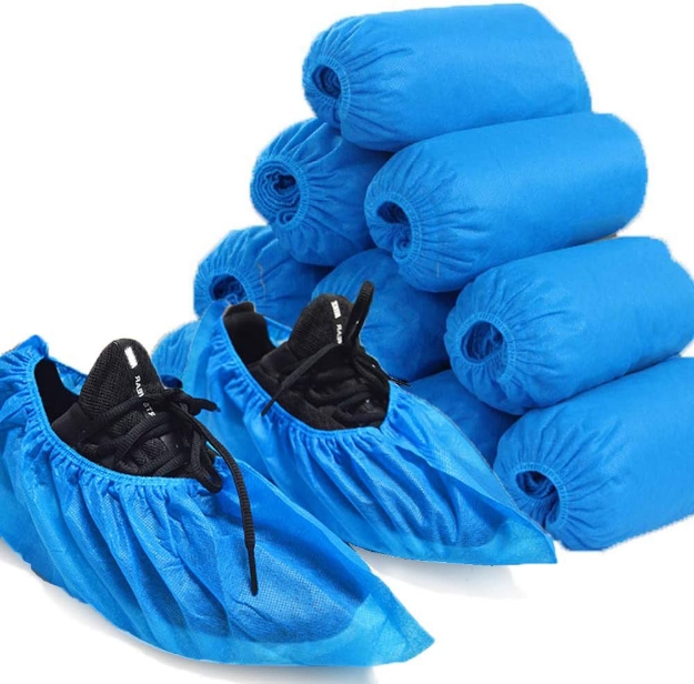 Disposable Polypropylene PE Waterproof Blue Shoes Cover