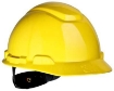 3M H-702R Yellow Hard Hat with UVicator & 4-Point Ratchet Suspension