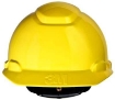 3M H-702R Yellow Hard Hat with UVicator & 4-Point Ratchet Suspension