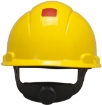 3M H-702R Yellow Hard Hat with UVicator & 4-Point Ratchet Suspension