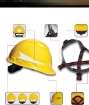 3M H-702R Yellow Hard Hat with UVicator & 4-Point Ratchet Suspension