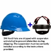 3M H-703R Hard Hat Helmet with Adjustable 4-Point Ratchet Suspension