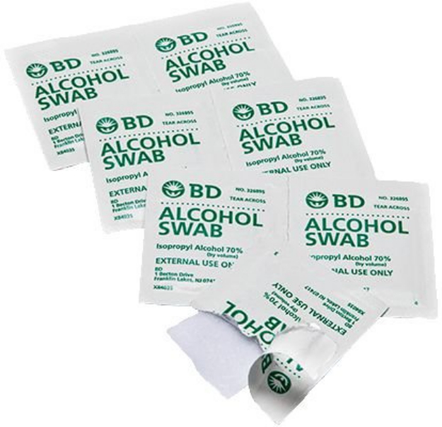 BD Alcohol Swabs 70 Percent Isopropyl Alcohol Antiseptic Pads 