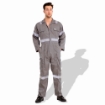Prime Captain R991 Twill Cotton Fabric 200 GSM Overall Safety General Workwear With Grey Reflective Cloth