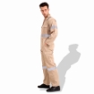 Prime Captain R991 Twill Cotton Fabric 200 GSM Overall Safety General Workwear With Grey Reflective Cloth