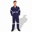 Prime Captain R991 Twill Cotton Fabric 200 GSM Overall Safety General Workwear With Grey Reflective Cloth