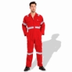 Prime Captain R991 Twill Cotton Fabric 200 GSM Overall Safety General Workwear With Grey Reflective Cloth