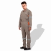 Prime Captain D592 Cotton Fabric 240 GSM Doha Elegance Safety Coverall With Grey Reflective Cloth