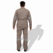 Prime Captain D592 Cotton Fabric 240 GSM Doha Elegance Safety Coverall With Grey Reflective Cloth