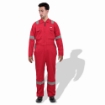 Prime Captain D592 Cotton Fabric 240 GSM Doha Elegance Safety Coverall With Grey Reflective Cloth