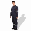 Prime Captain D592 Cotton Fabric 240 GSM Doha Elegance Safety Coverall With Grey Reflective Cloth