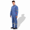 Prime Captain D592 Cotton Fabric 240 GSM Doha Elegance Safety Coverall With Grey Reflective Cloth	