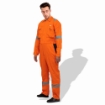 Prime Captain D592 Cotton Fabric 240 GSM Doha Elegance Safety Coverall With Grey Reflective Cloth	