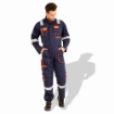 Prime Captain EUC280NV Cotton Fabric 280 GSM European Elegance Safety Coverall With Grey Reflective Cloth