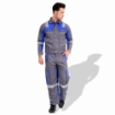 American 110 RBG Fabric 240 GSM European Elegance Safety Coverall With Blue Reflective Cloth