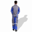 American 110 RBG Fabric 240 GSM European Elegance Safety Coverall With Blue Reflective Cloth