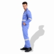 Flame Retardant F1023 Cotton Pre Shrink 240 GSM Coverall With Reflective Tape