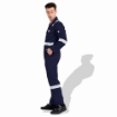 Flame Retardant F1023 Cotton Pre Shrink 240 GSM Coverall With Reflective Tape