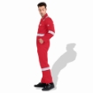 Flame Retardant F1023 Cotton Pre Shrink 240 GSM Coverall With Reflective Tape