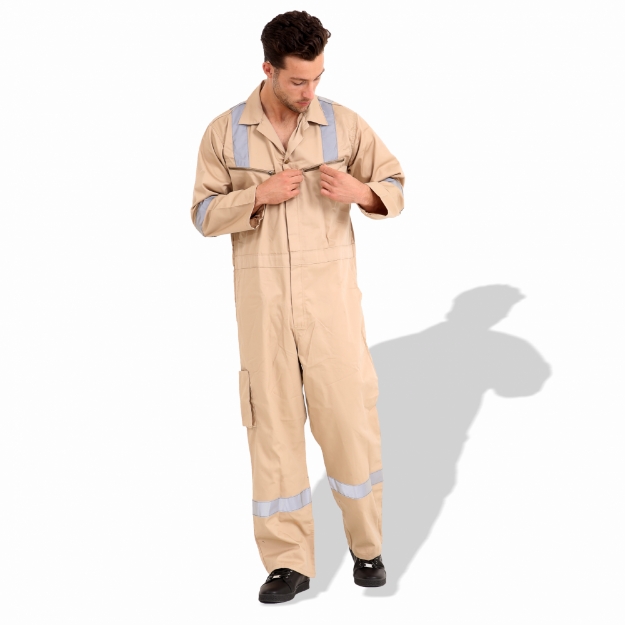 American Safety ASC 1278666 Twill Cotton 240GSM Work Safety Uniform Coveralls With Reflective Tape