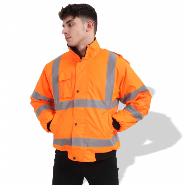 General Workwear FP1657 Polyester Road Clothing Hi Vis Safety Reflective Waterproof Coveralls