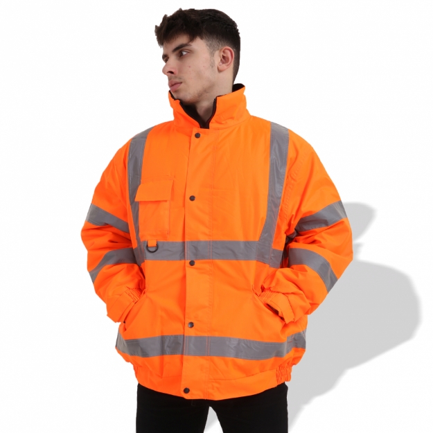 General Workwear FP1656 Polyester Road Clothing Hi Vis Safety Reflective Waterproof Coveralls
