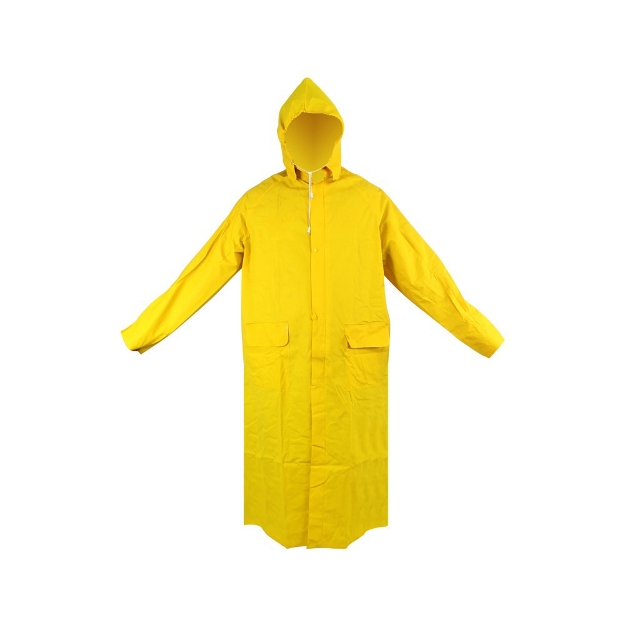 Chemical PVC Washable Water Proof Heavy Duty Yellow Raincoat