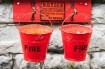 Red Metal Fire Bucket