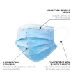 Premium 3 Ply Disposable Face Masks with Melt Blown Fabric